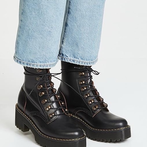 NWOB DOC MARTENS Leona Women’s Vintage Smooth Leather Heeled Boots Size US 5 - Picture 7 of 8